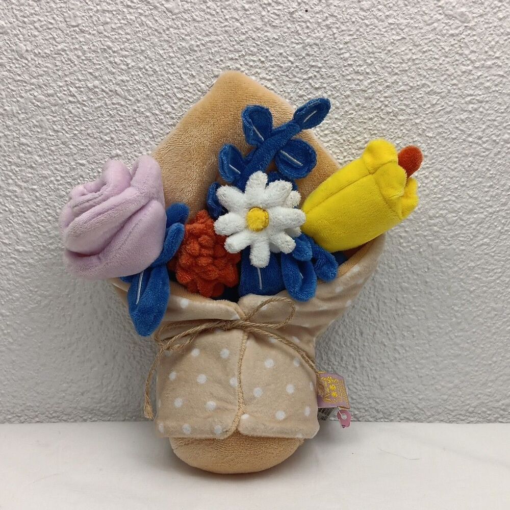 Honeymaru Flower Rose Forever Bouquet 10" Plush Stuffed Toy Ultra Soft